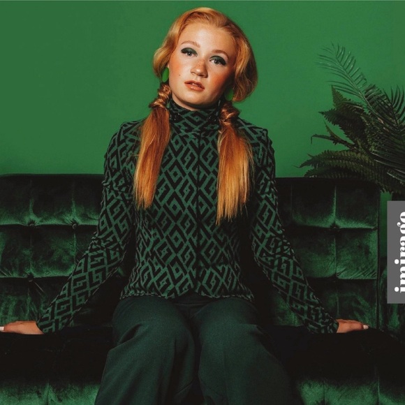 DVF Green Pattern Blazer Jacket Valkeri - Picture 1 of 7